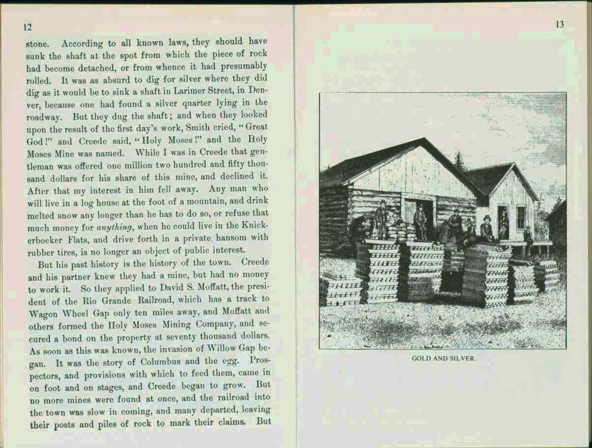 AT A NEW MINING CAMP: Creede of Colorado, 1892. vist0018c 